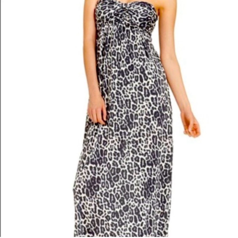 Guess leopard maxi dress size small